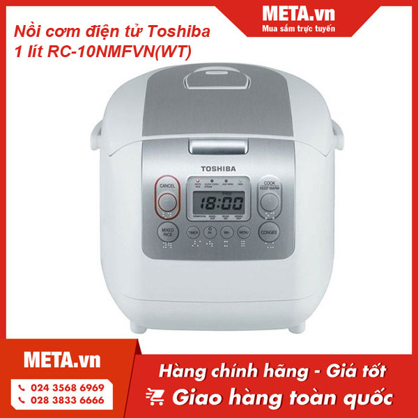 Nồi cơm điện tử Toshiba 1 lít RC-10NMFVN(WT) 