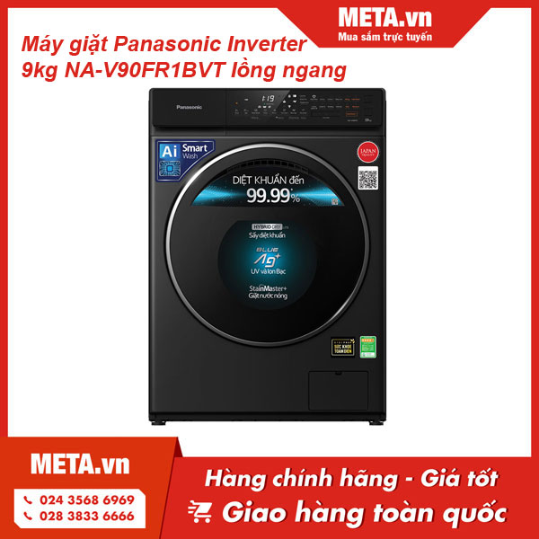 Máy giặt cửa ngang 9kg Inverter Panasonic NA-V90FR1BVT
