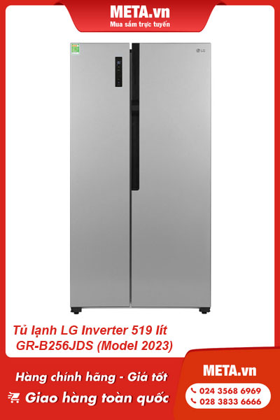 Tủ lạnh side by side 519 lít LG GR-B256JDS