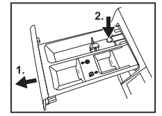 Cách vệ sinh ngăn chứa nước tẩy, giặt, xả máy giặt AQUA AQD-D900F