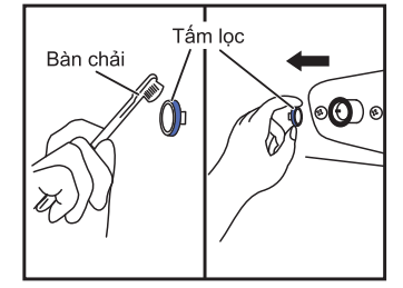 Vệ sinh đầu nối ống cắp và ngõ vào van cấp nước của máy giặt AQUA AQD-D900F