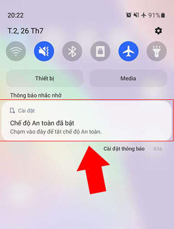 Kiểm tra khu vực thông báo