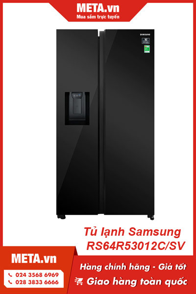 Tủ lạnh side by side Samsung RS64R53012C/SV (617 lít)