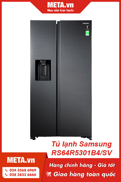 Tủ lạnh Samsung Inverter Side by side 617 lít RS64R5301B4/SV