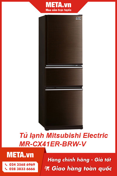 Tủ lạnh làm đá tự động 330 lít Inverter Mitsubishi Electric MR-CX41ER-BRW-V