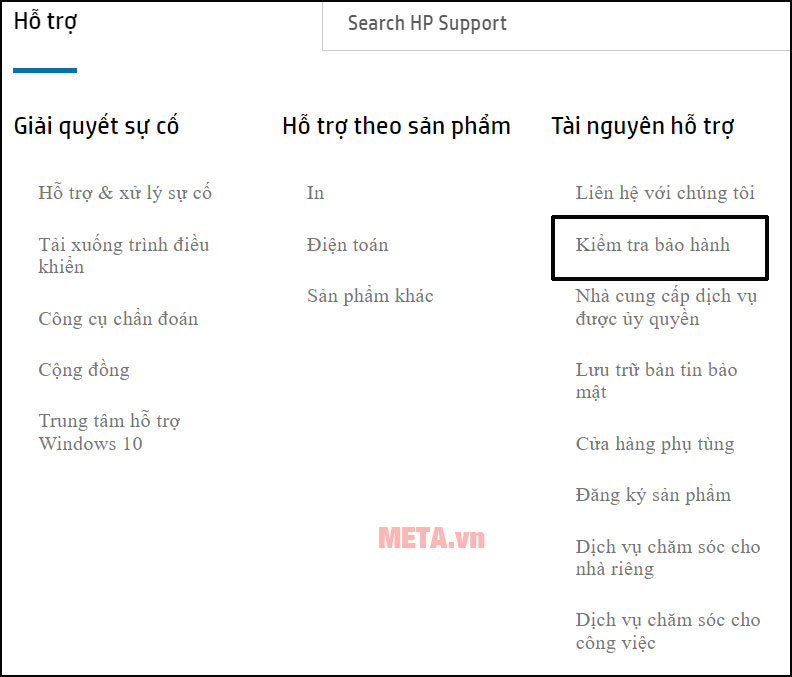 Cách kiểm tra bảo hành máy in HP
