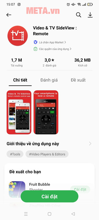 Cách điều khiển tivi Sony bằng điện thoại Android