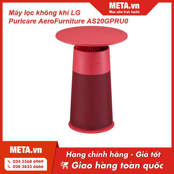 máy lọc không khí LG Puricare AeroFurniture đỏ