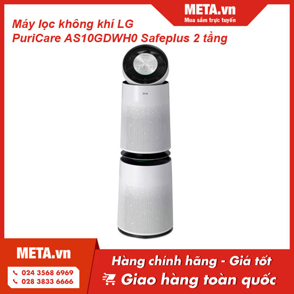 Máy lọc không khí LG PuriCare AS10GDWH0 Safeplus 2 tầng