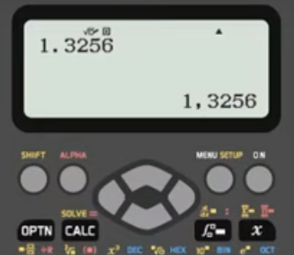 Máy tính hiển thị kết quả số thập phân dưới dạng dấu phẩy trên máy tính Casio 580