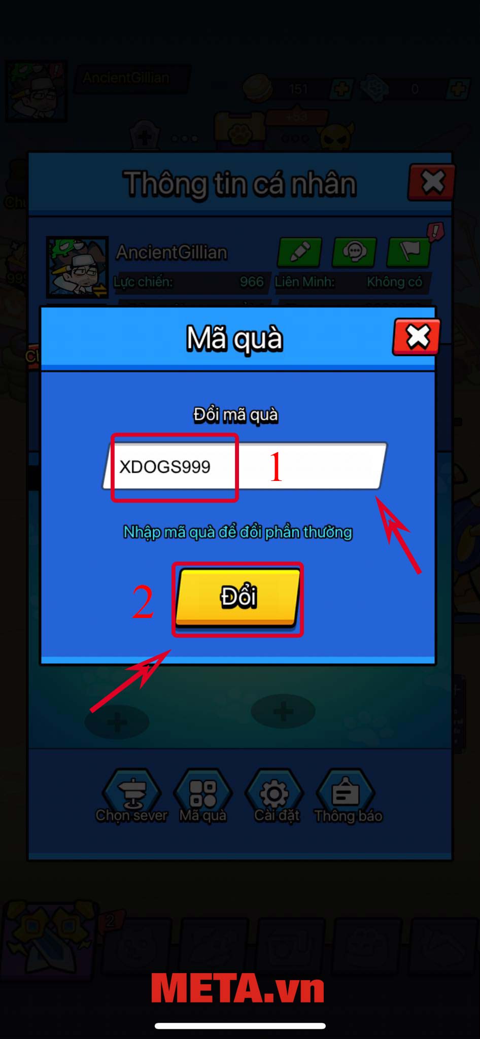 Tổng hợp code X Dog mới nhất và cách nhập META.vn