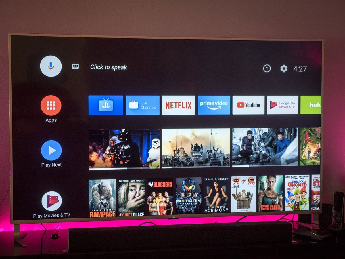 Giao diện Android TV trên Android tivi