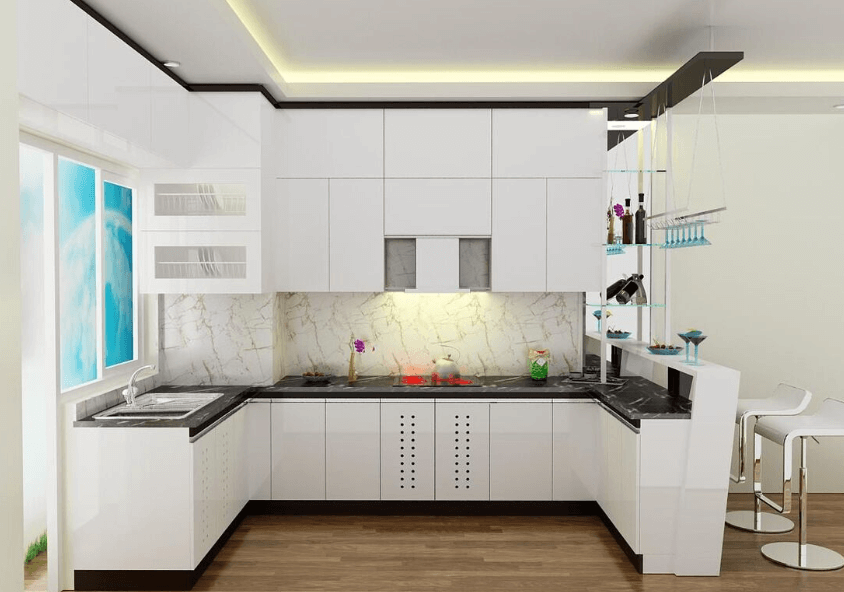 Kích thước tủ bếp chữ U