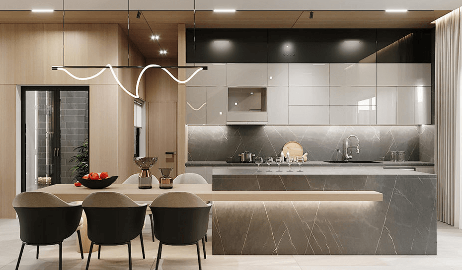 Cách bố trí không gian bếp khoa học chuẩn phong thủy
