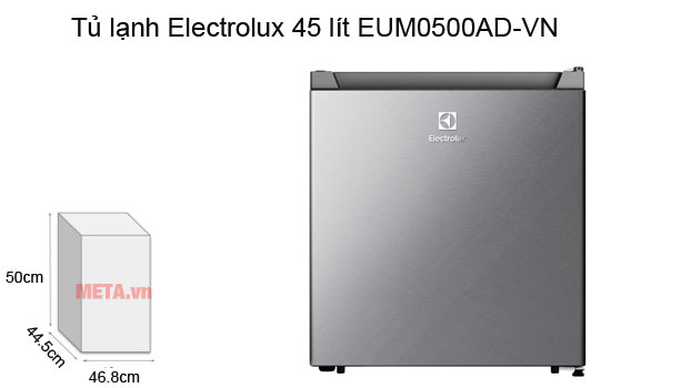 Kích thước tủ lạnh Electrolux 45 lít EUM0500AD-VN
