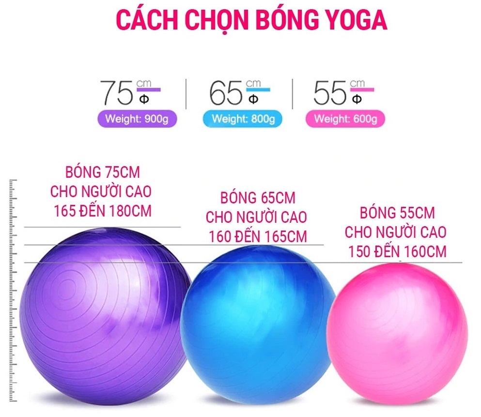 Cách chọn bóng tập yoga tốt nhất