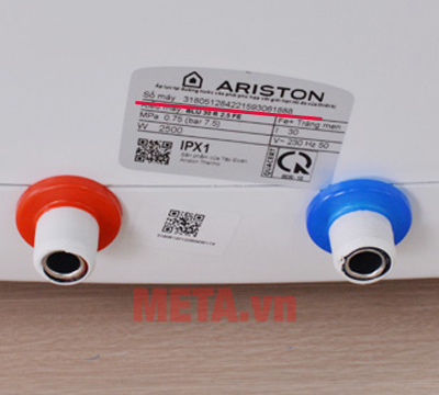 Số máy của bình nóng lạnh Ariston
