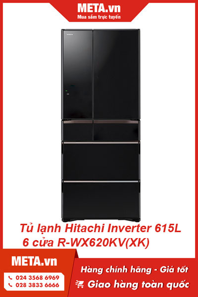 Tủ lạnh Hitachi Inverter 615 lít R WX620KV XK