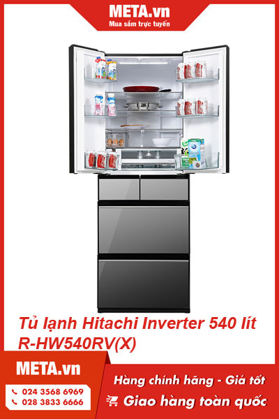 Tủ lạnh Hitachi R HW540RV X