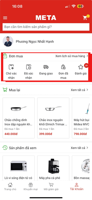 Quản lý các đơn hàng