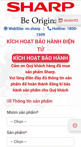 Cách kích hoạt bảo hành tivi Sharp qua website đại lý