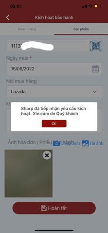Cách kích hoạt bảo hành tivi Sharp qua ứng dụng eWarranty