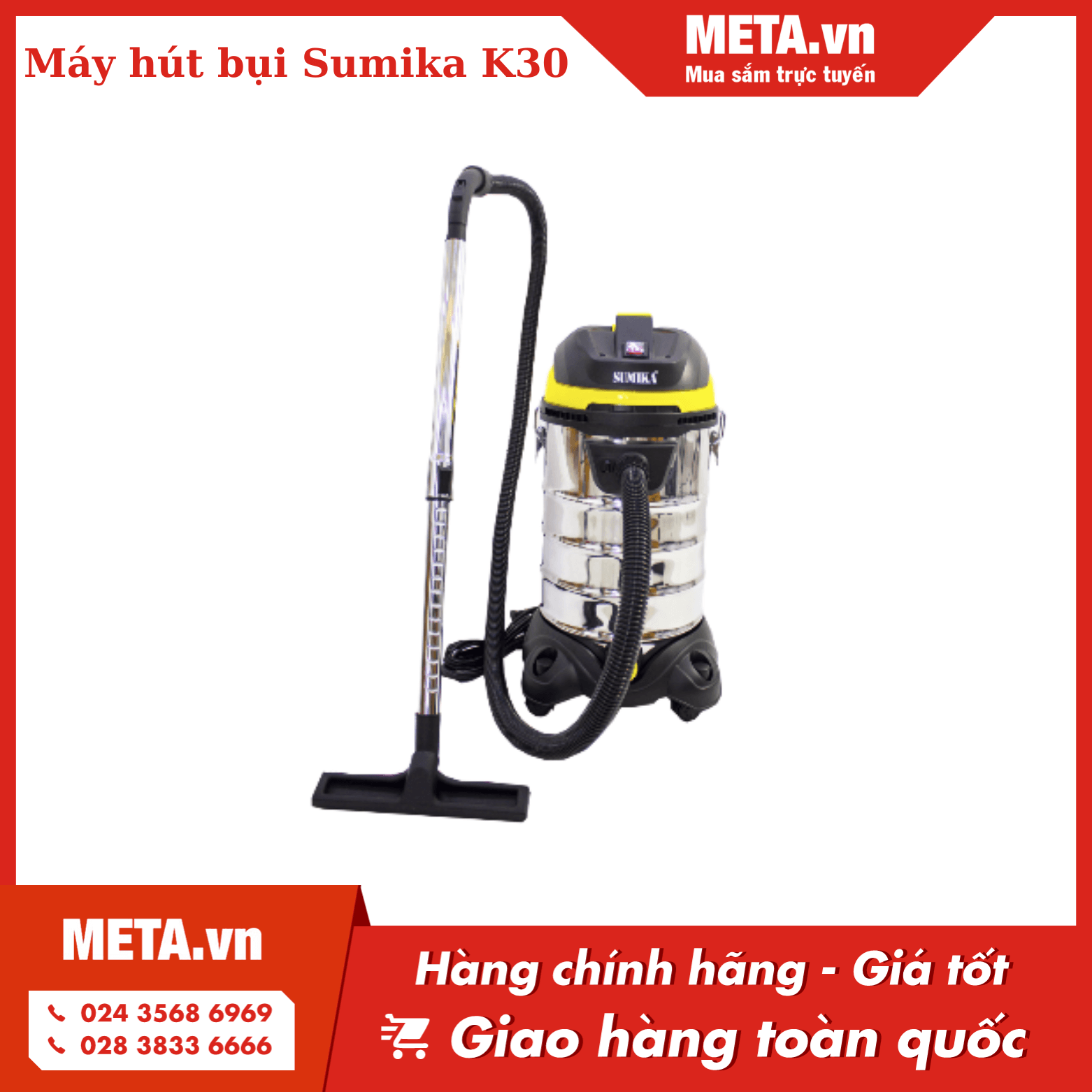 Máy hút bụi Sumika K30 - 1.800W