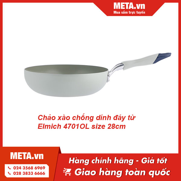 Chảo xào chống dính đáy từ Elmich 4701OL size 28cm