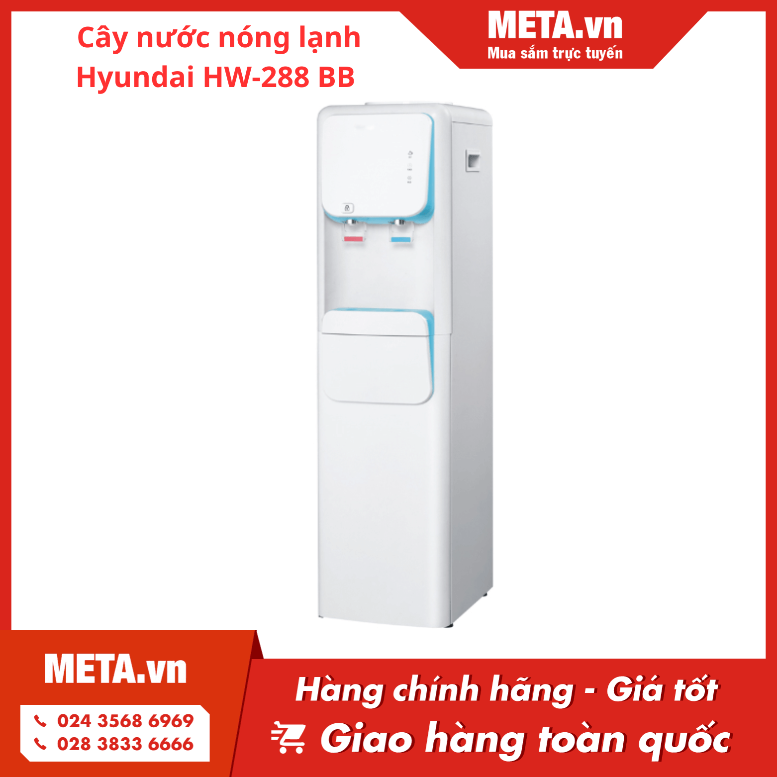 Cây nước nóng lạnh bình âm Hyundai HW-288 BB