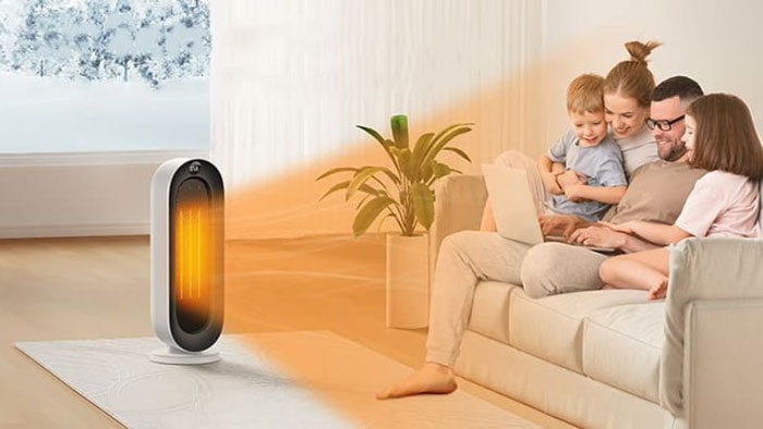 hướng dẫn sử dụng quạt sưởi: đặt quạt sưởi ở khoảng cách an toàn