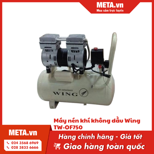 Máy nén khí không dầu giảm âm Wing TW-OF750 (25 lít)