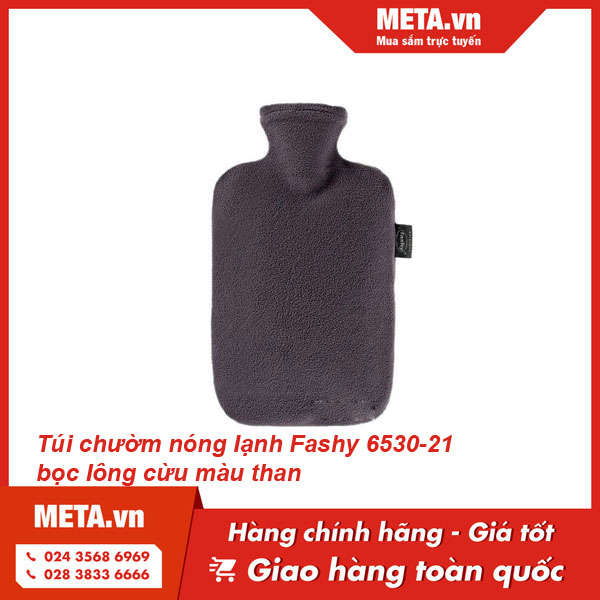 Túi chườm nóng lạnh Fashy 6530-21 bọc lông cừu màu than