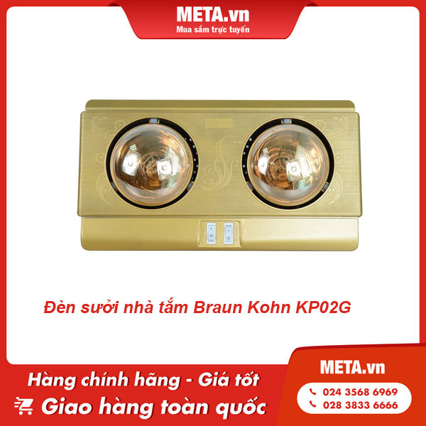 Đèn sưởi nhà tắm Braun Kohn KP02G