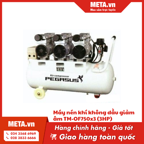 Máy nén khí không dầu giảm âm TM-OF750x3 (3HP)