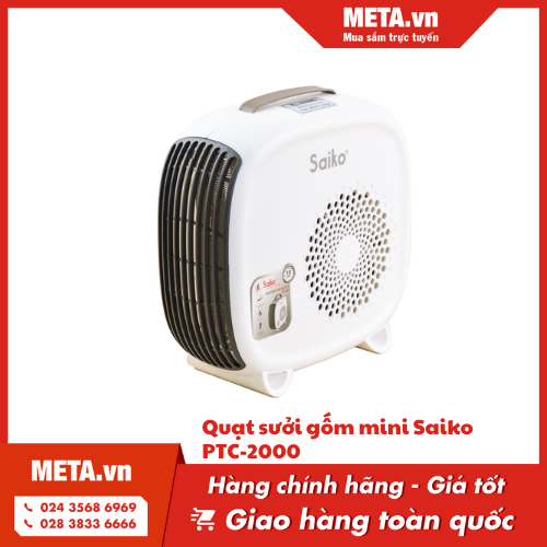 Quạt sưởi gốm mini Saiko PTC-2000 (2.000W)