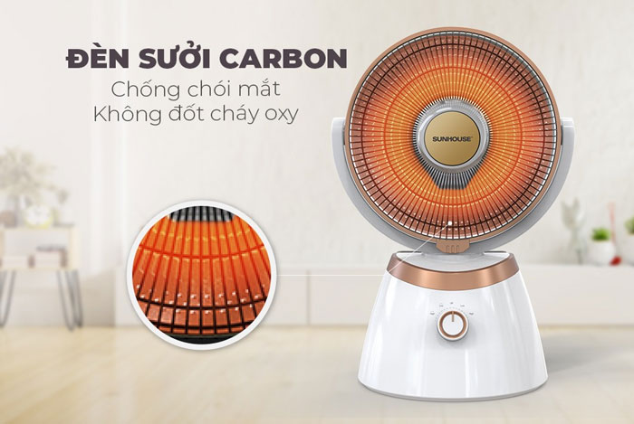 Máy sưởi ấm cho người già dùng đèn Carbon