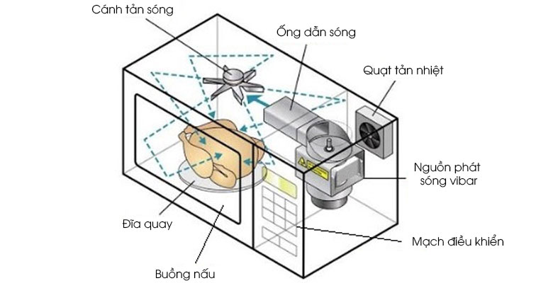 Cấu tạo của lò vi sóng
