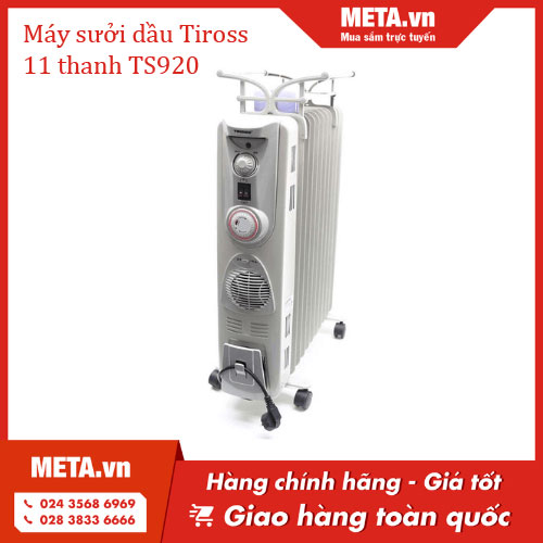 Máy sưởi dầu Tiross 11 thanh TS920 (có hẹn giờ)
