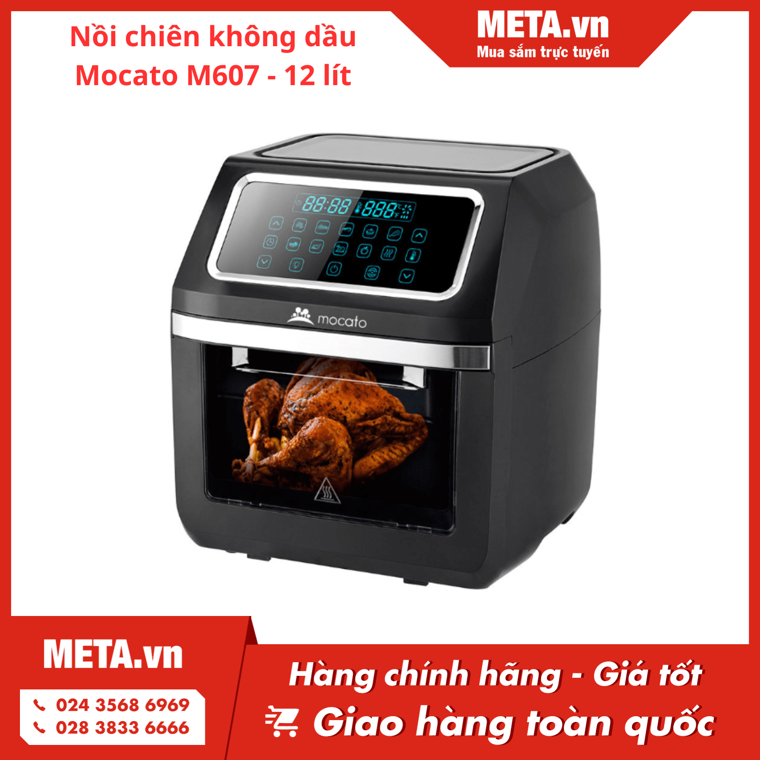 Nồi chiên không dầu Mocato M607 - 12 lít