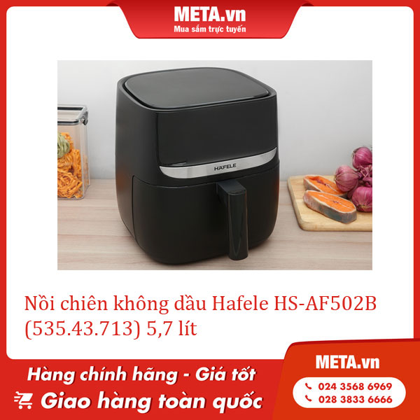 Review nồi chiên không dầu Hafele - nồi chiên không dầu Hafele HS-AF502B (535.43.713) 5,7 lít