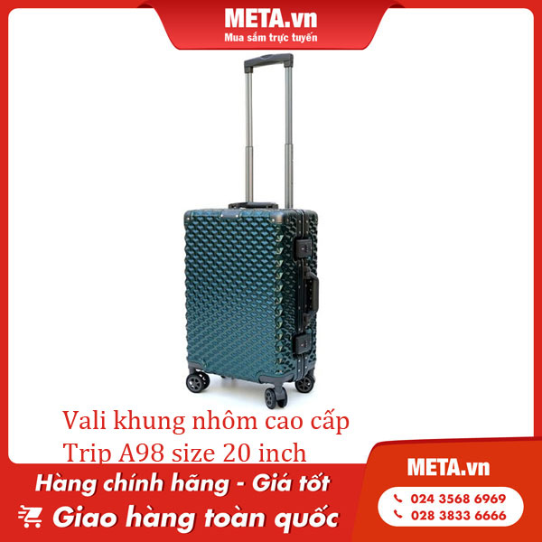 Vali khung nhôm cao cấp Trip A98 size 20 inch