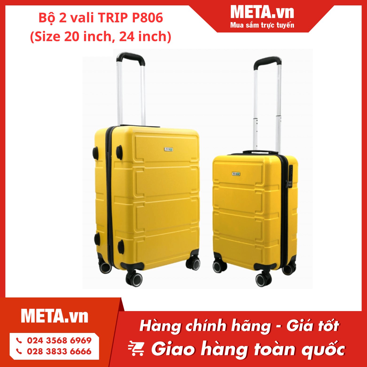 Bộ 2 vali nhựa du lịch i