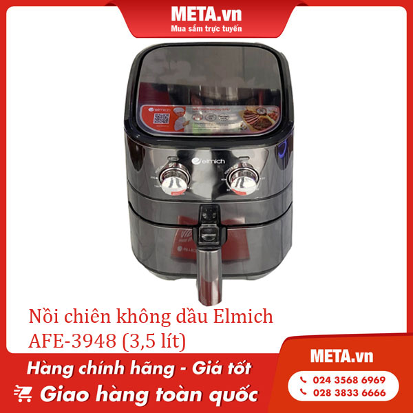Đánh giá nồi chiên không dầu Elmich - Nồi chiên không dầu Elmich AFE-3948