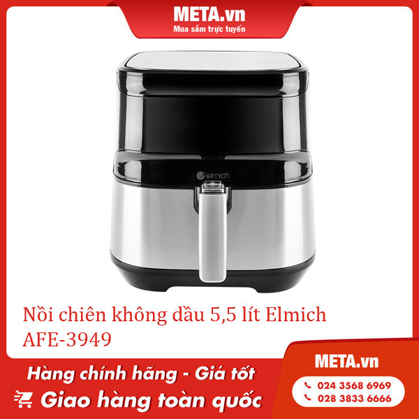 Đánh giá nồi chiên không dầu Elmich - Nồi chiên không dầu 5,5 lít Elmich AFE-3949