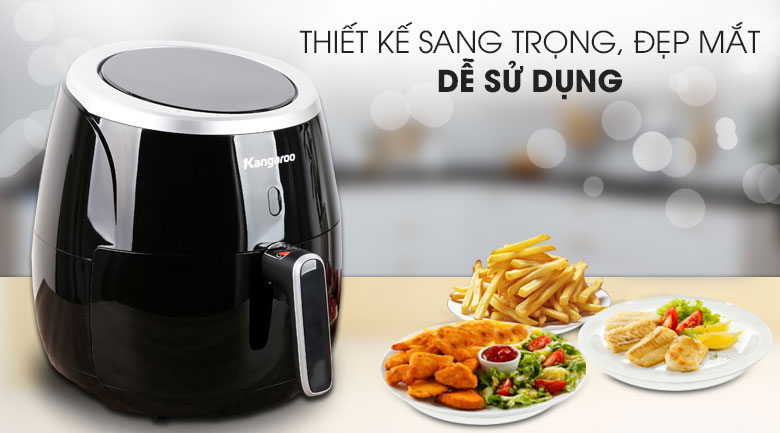 review nồi chiên không dầu Kangaroo về thiết kế