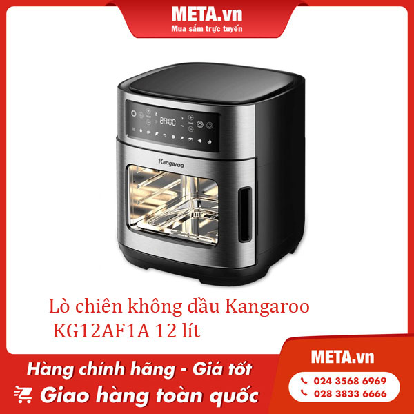 review nồi chiên không dầu Kangaroo - Lò chiên không dầu Kangaroo KG12AF1A