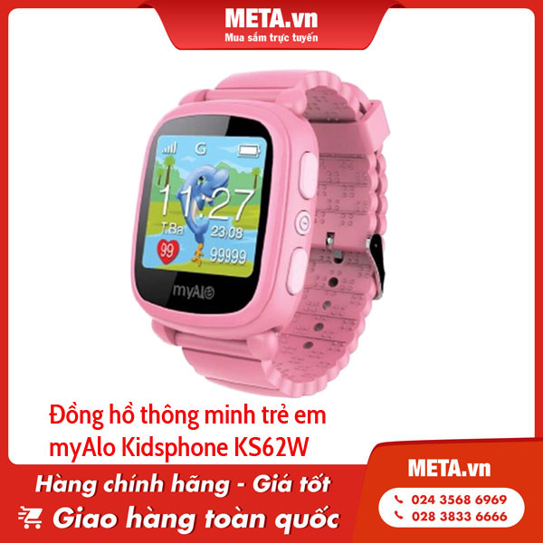 đồng hồ điện thoại trẻ em loại nào tốt - Đồng hồ thông minh trẻ em myAlo Kidsphone KS62W