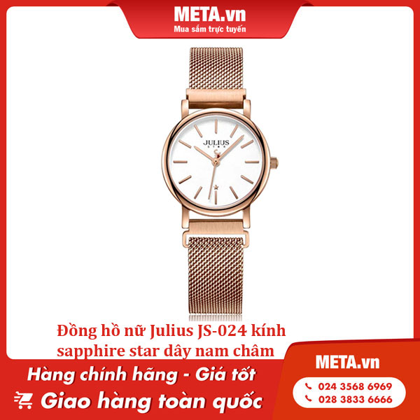 Đồng hồ nữ Julius JS-024 kính sapphire star dây nam châm
