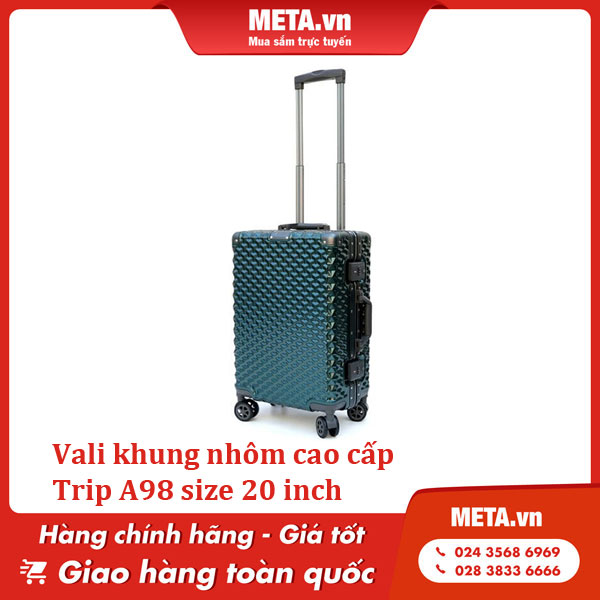 Vali khung nhôm cao cấp Trip A98 size 20 inch
