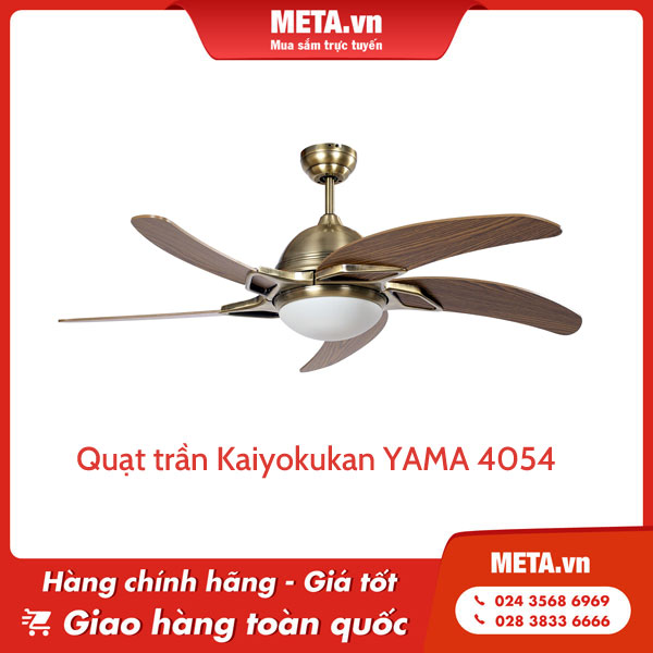 Quạt trần Kaiyokukan YAMA 4054 - mẫu quạt trần phòng ngủ sang trọng, hiện đại